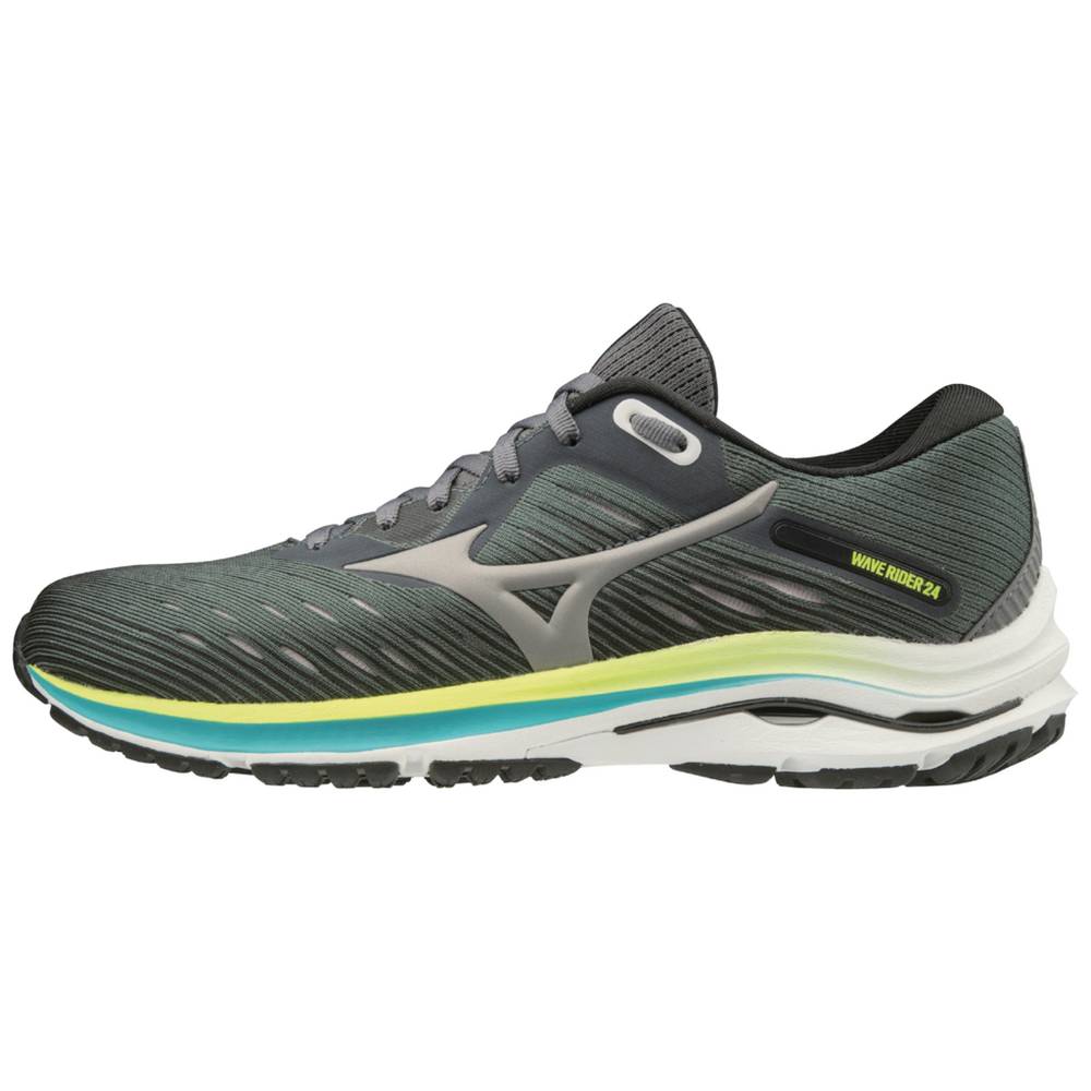 Womens Mizuno Wave Rider 24 Running Shoes deep Green Philippines (QAJRWZ329)